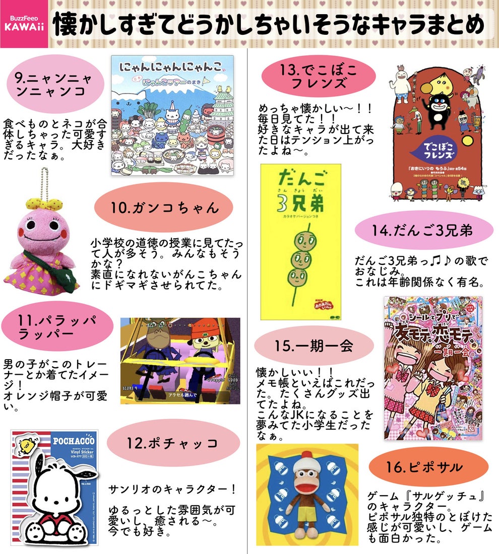うわあああ これはやばい って気持ちになる 懐かしすぎるキャラ 集めました